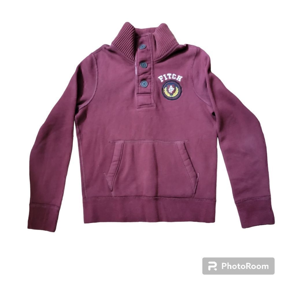Abercrombie & Fitch Thick Pullover with Kangaroo Pocket and Crest. Size S.
